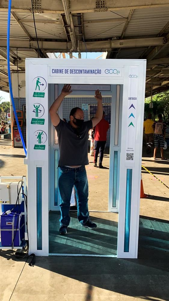 Cabine de descontaminação é instalada no Terminal Pimentas