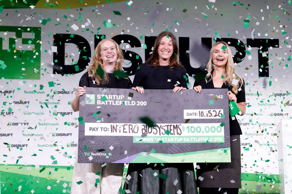 E o vencedor do Startup Battlefield no Disrupt 2026 é: Intero Biosystems