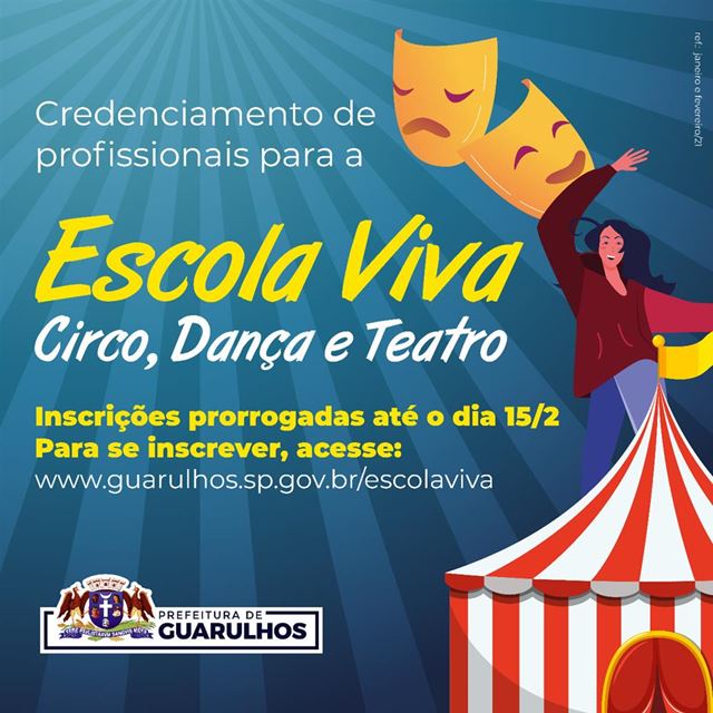 Credenciamento para Escola Viva de Artes Cênicas vai até 15 de fevereiro