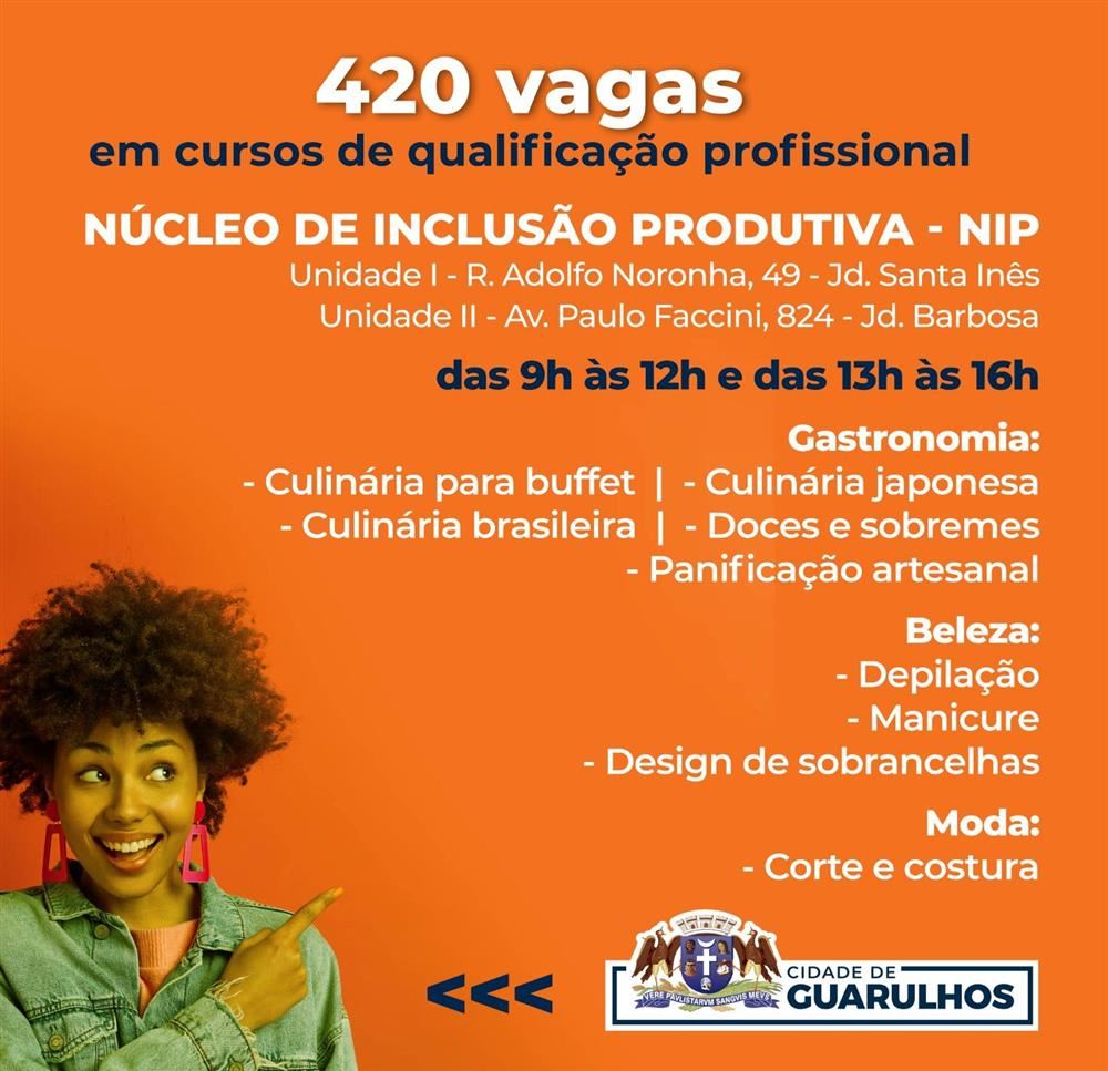 Prefeitura abre mais de 700 vagas em cursos gratuitos de qualificação profissional