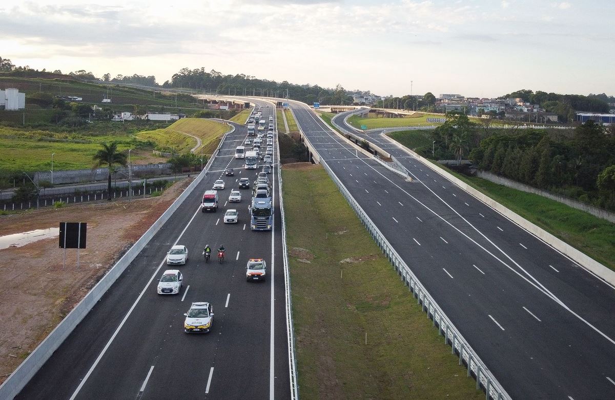 Pistas do trecho 1 do Rodoanel Norte têm tráfego liberado nesta terça (23)
