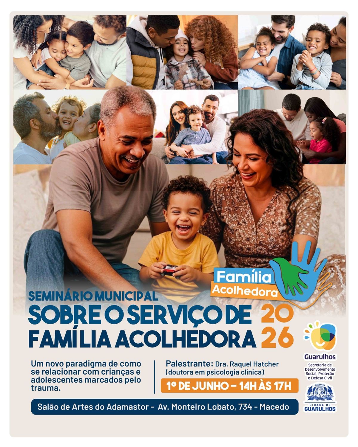 Adamastor recebe seminário sobre o serviço Família Acolhedora no próximo dia 1º de junho