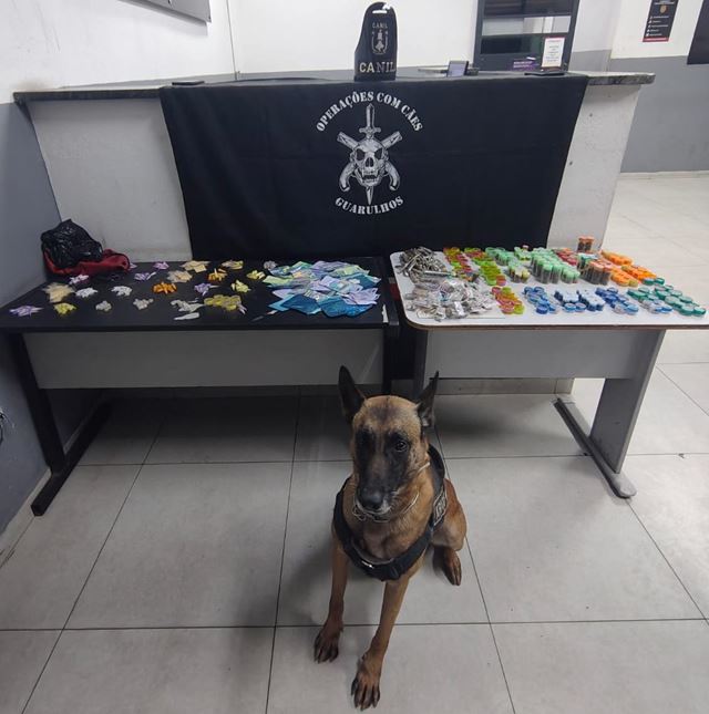 GCM de Guarulhos captura dois foragidos e prende traficante com 3,2 kg de drogas no Taboão