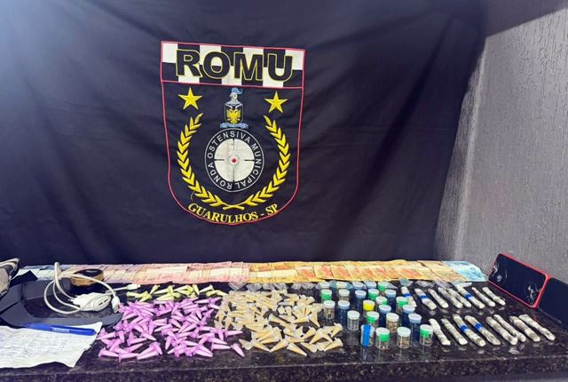 GCM prende quatro traficantes e apreende quase 3 kg de drogas em Guarulhos