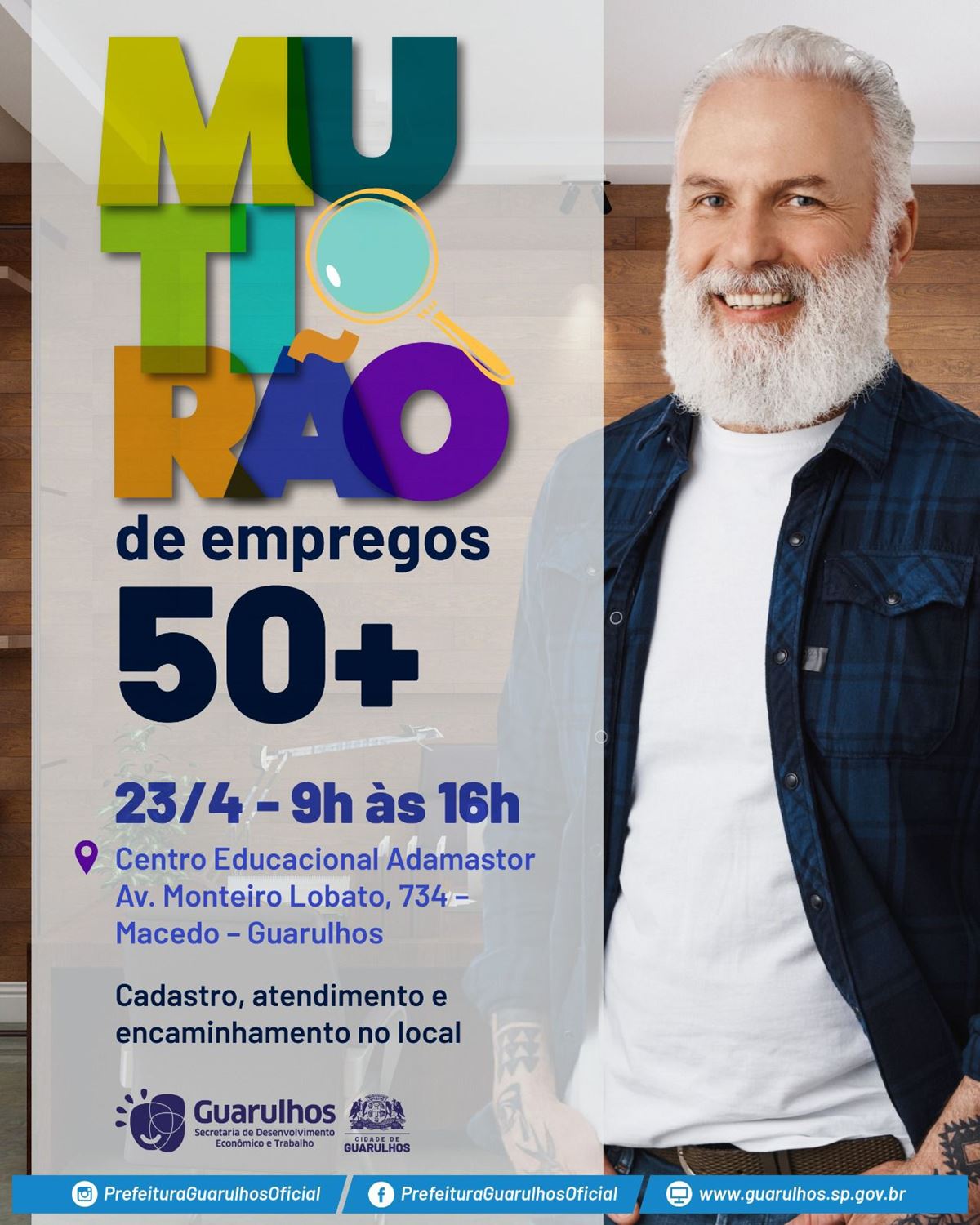 Prefeitura promove mutirão de emprego para munícipes a partir de 50 anos de idade