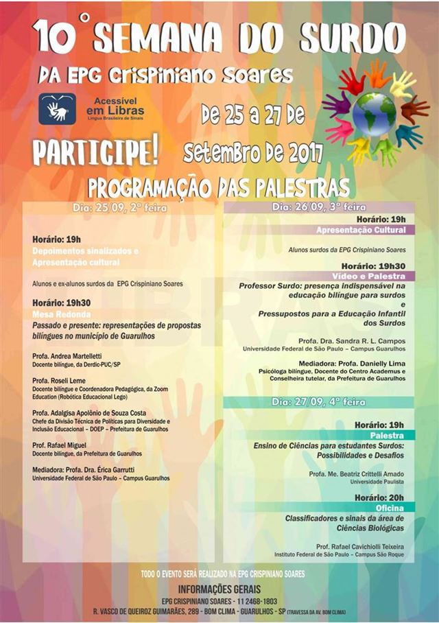 Prefeitura de Guarulhos promove a 10ª Semana do Surdo