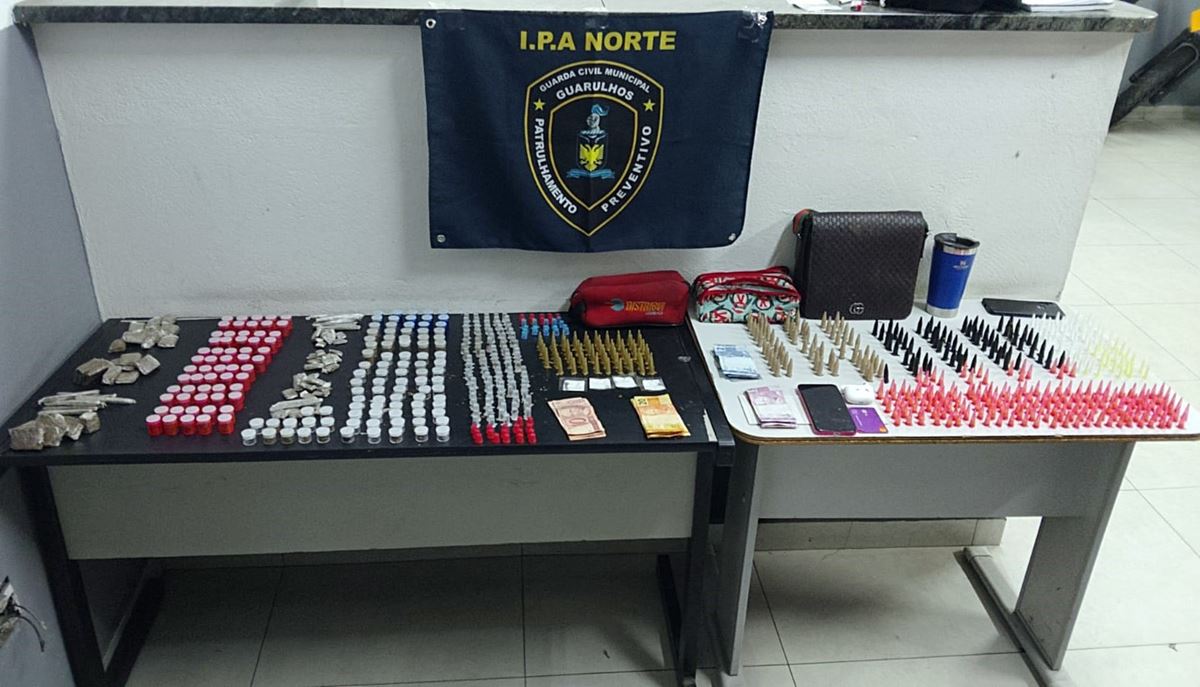 GCM de Guarulhos prende dois traficantes e apreende 2,5 kg de drogas no Gopoúva e Jardim Álamo