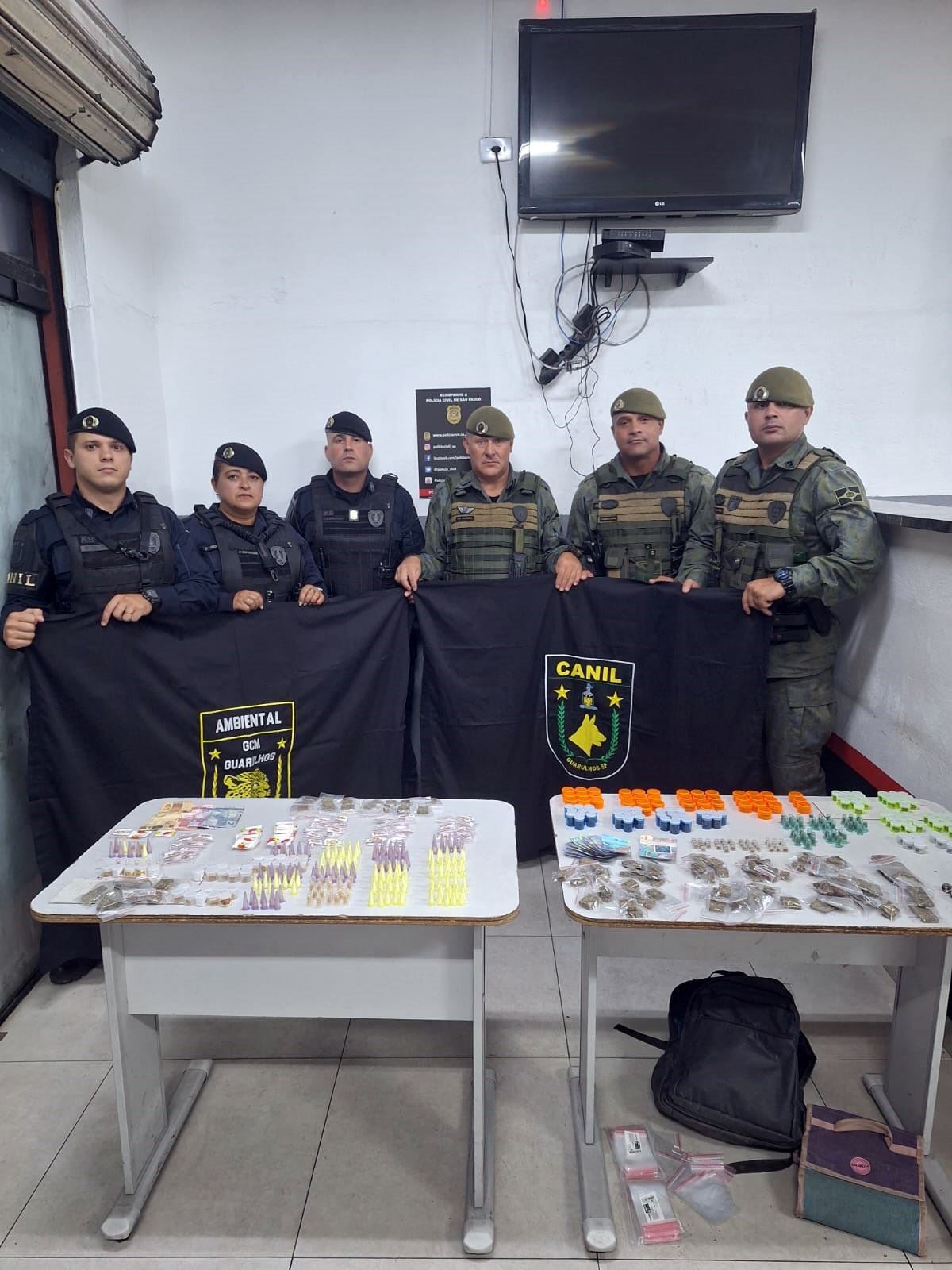 GCM prende traficantes, apreende adolescente e retira mais de 6 kg de drogas das ruas