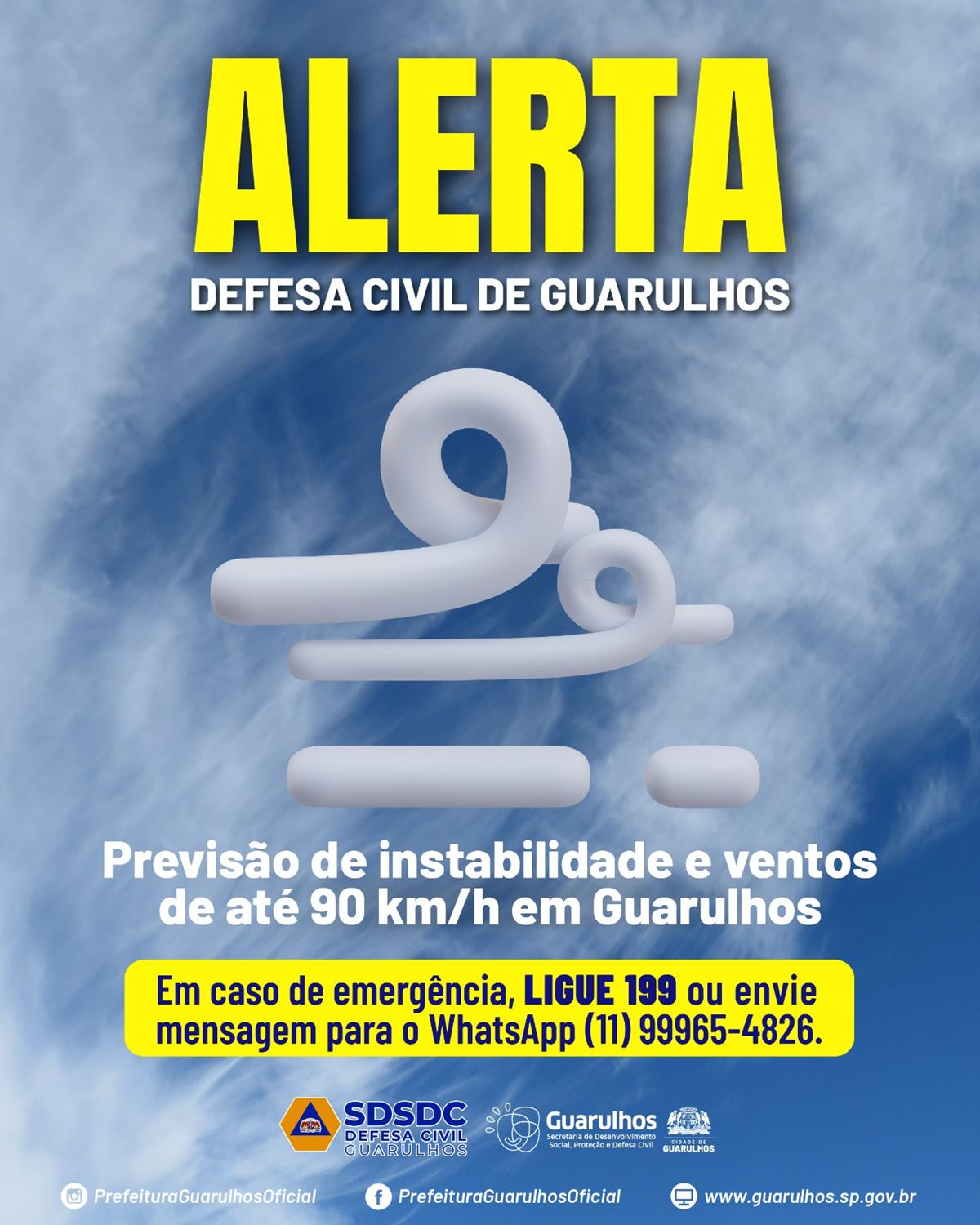 Prefeitura mobiliza equipes de emergência durante passagem de ciclone extratropical
