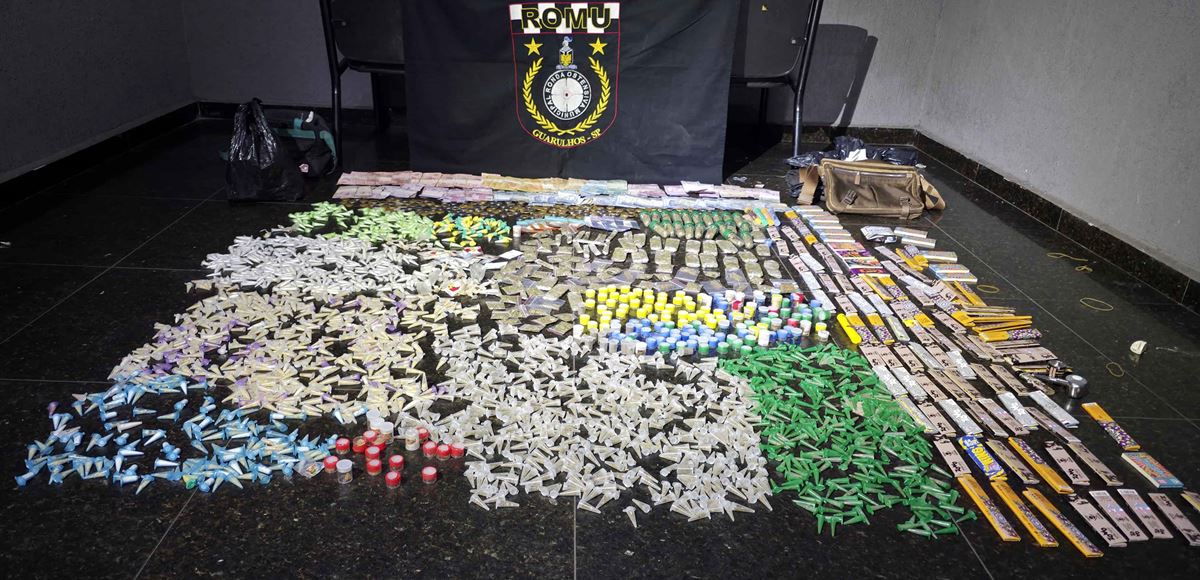 GCM prende quatro envolvidos no tráfico e apreende 8,7 kg de drogas