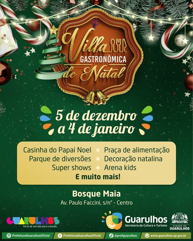 Natal no Bosque Maia terá duas árvores gigantes e a maior Casa do Papai Noel da história