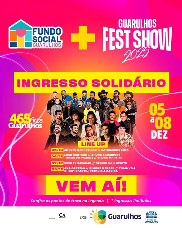 Fundo Social inicia megacampanha de arrecadação de alimentos para o aniversário de Guarulhos