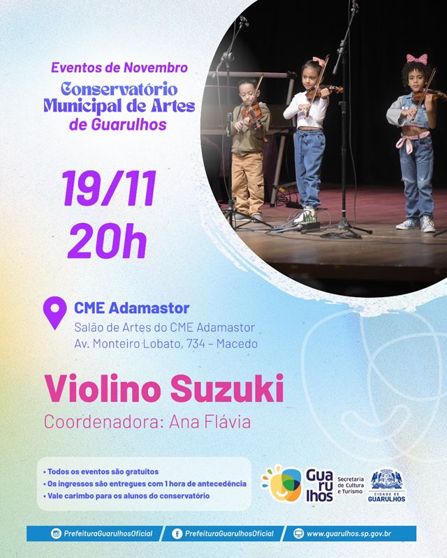 Recital de Violino acontece no Adamastor na próxima quarta-feira