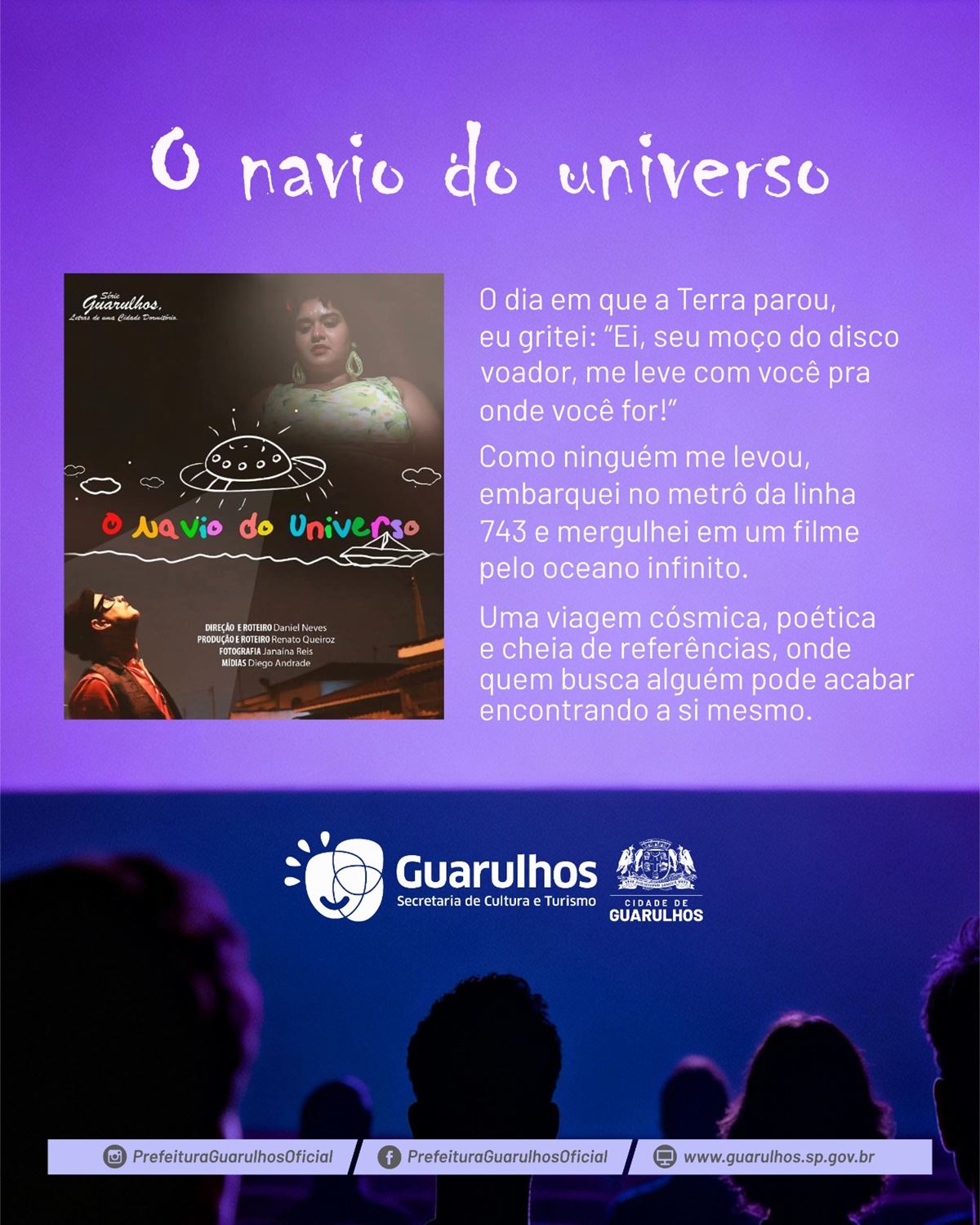 Cine Bento exibe dois filmes guarulhenses na próxima terça-feira