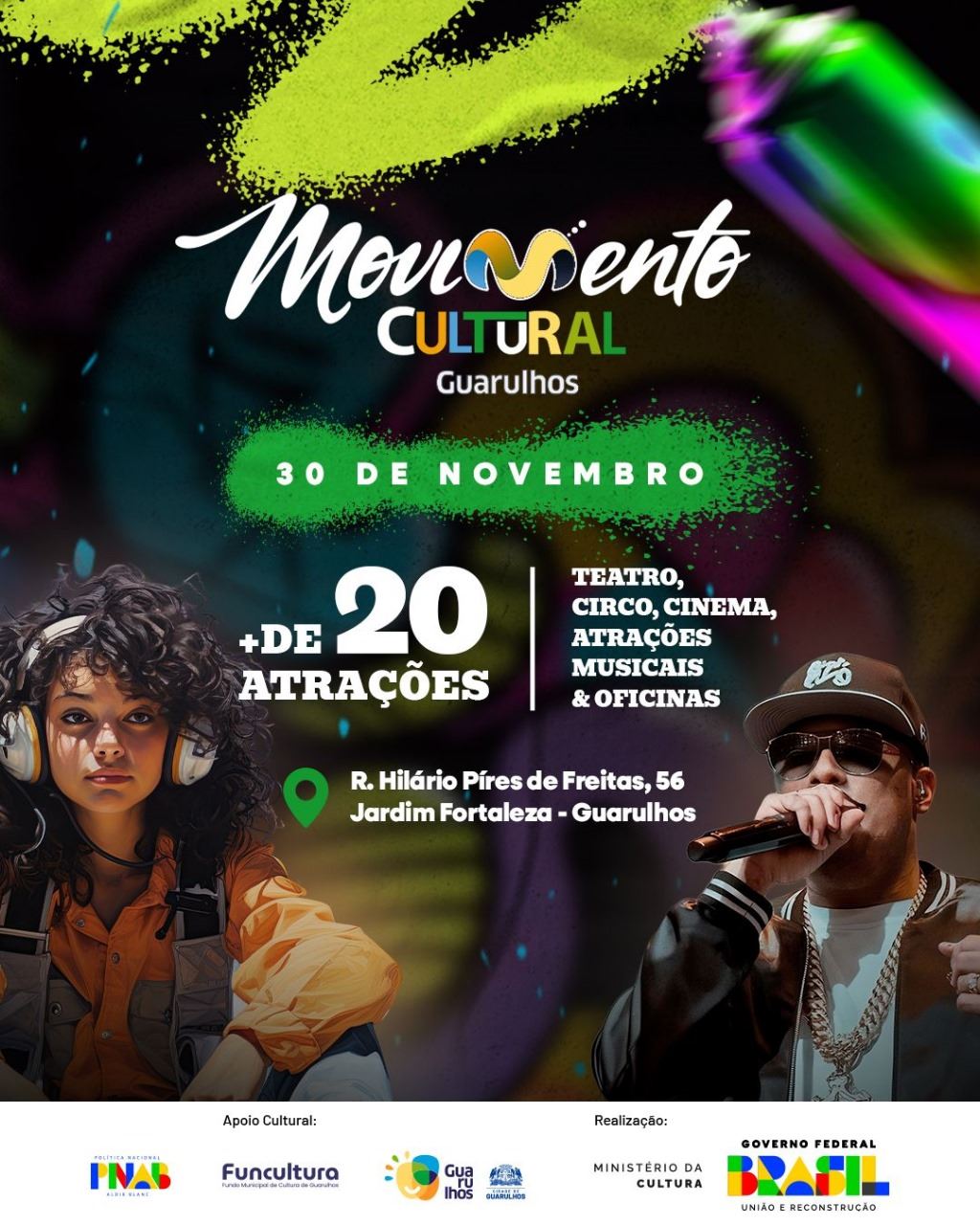 Movimento Cultural Guarulhos celebra a arte, a diversidade e a cultura popular no Jd. Fortaleza