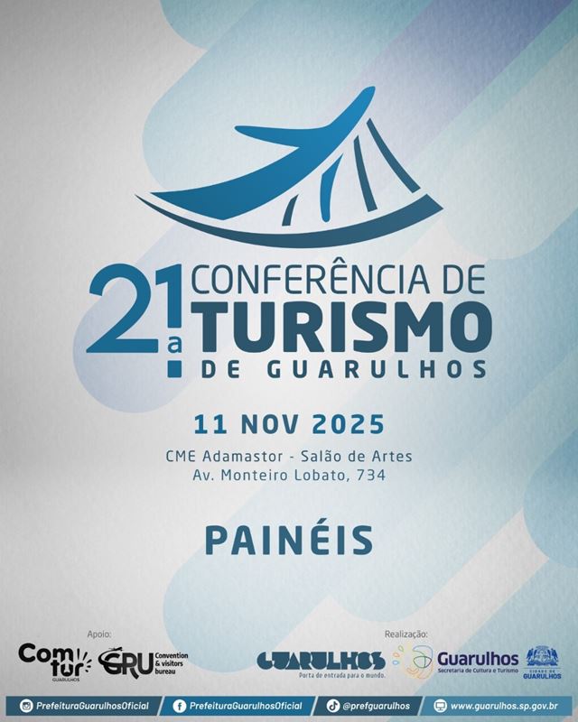 Conferência de Turismo de Guarulhos acontece nesta terça-feira no Adamastor