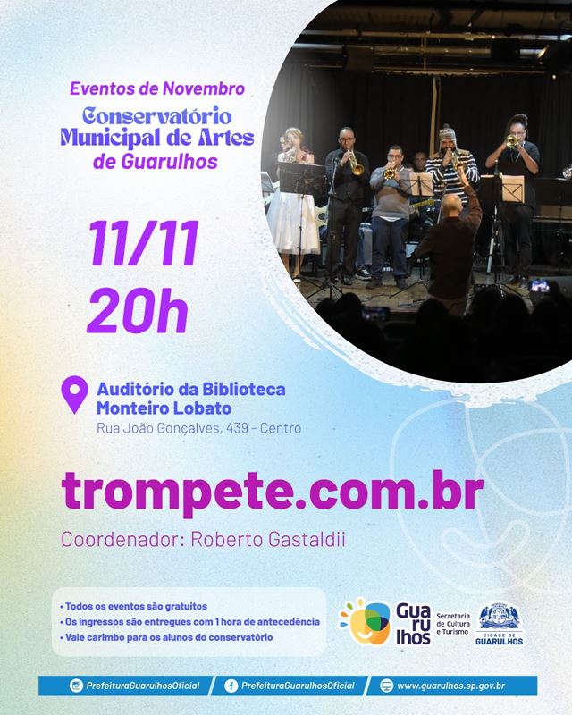 Grupo Trompete.com.br faz apresentação gratuita na próxima terça-feira
