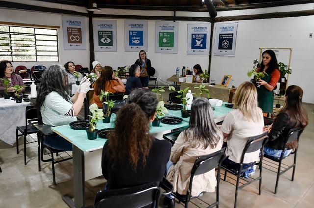 Oficina de Kokedama possibilita relaxamento e encanta funcionários da Prefeitura