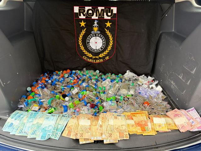 GCM apreende adolescente com 6,2 kg de drogas e mais de R$ 5 mil no Jardim Cocaia