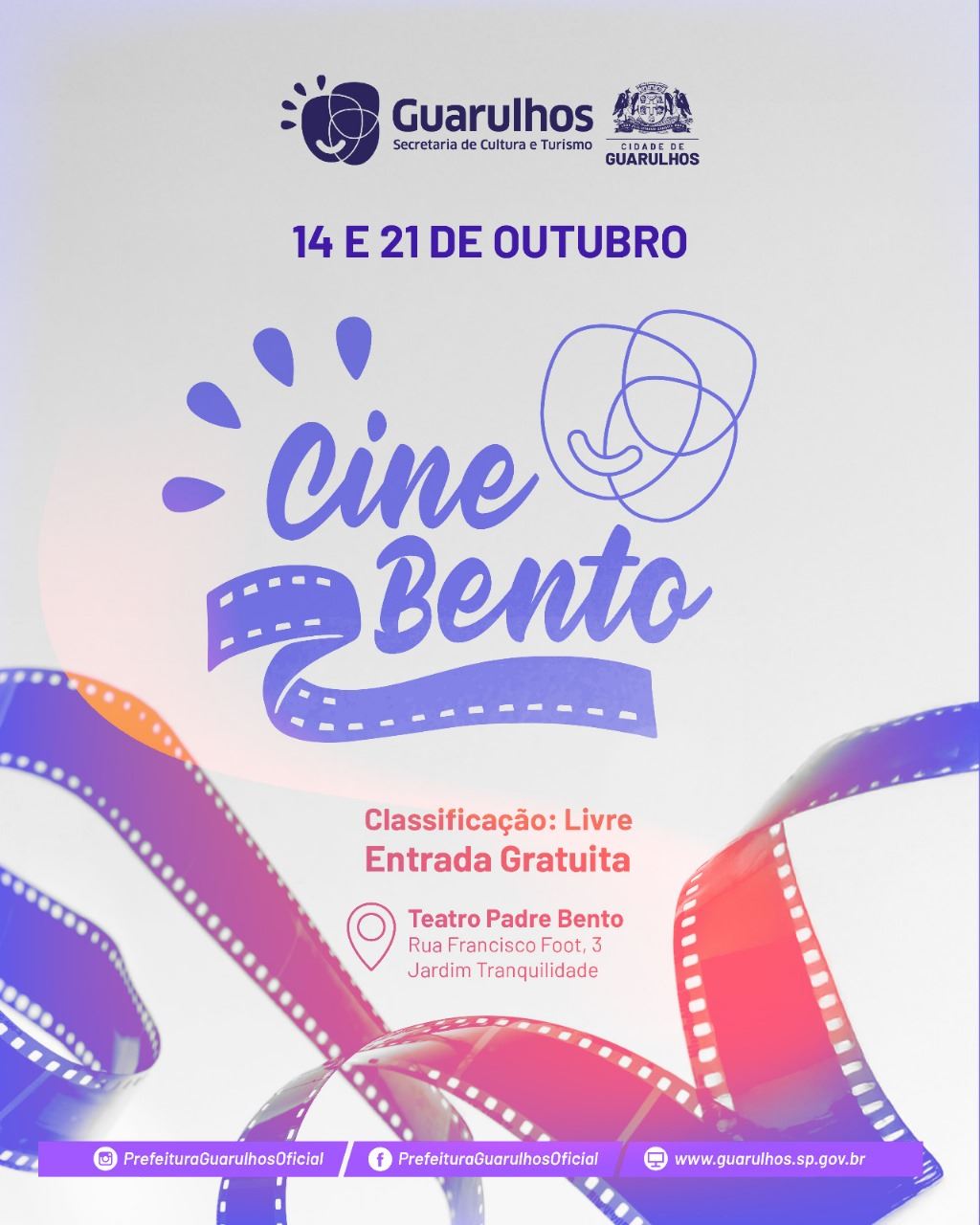 Cine Bento apresenta quatro filmes guarulhenses em sessões gratuitas no mês de outubro