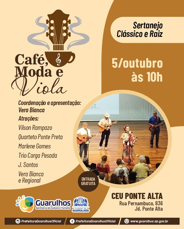 Café Moda e Viola leva música sertaneja raiz ao CEU Ponte Alta no domingo