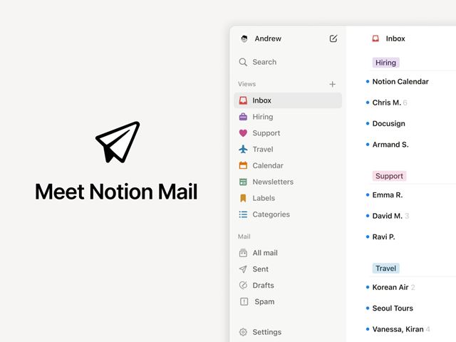 Notion Mail encerra suas atividades em meio à aquisição por parte da Agent