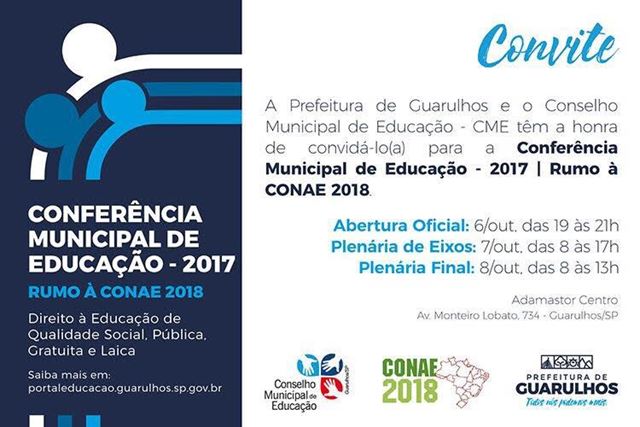 Conferência Municipal de Educação será neste final de semana, no Adamastor