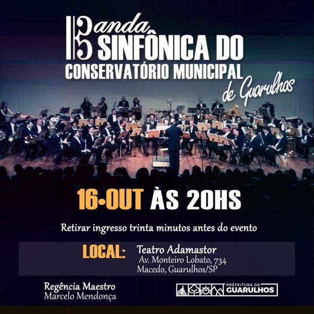 Banda Sinfônica faz apresentação dedicada às crianças, no dia 16