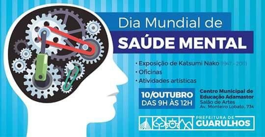 Dia Mundial da Saúde Mental terá oficinas culturais, arte e exposição