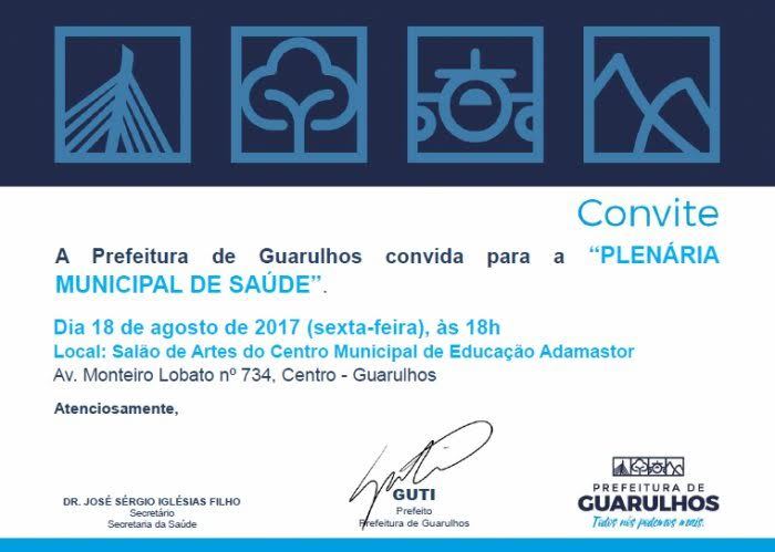 Plenária debaterá política de saúde para construção do Plano Municipal