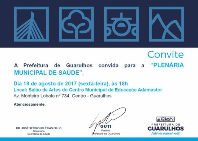 Plenária debaterá política de saúde para construção do Plano Municipal