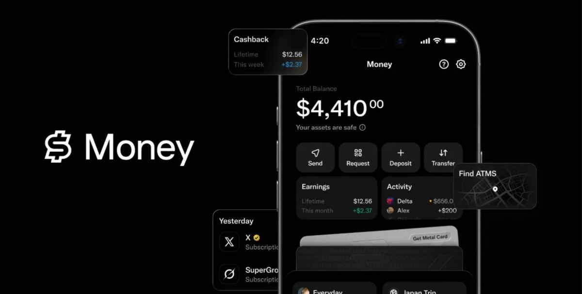 O aplicativo X Money de Elon Musk está sendo lançado nos EUA.