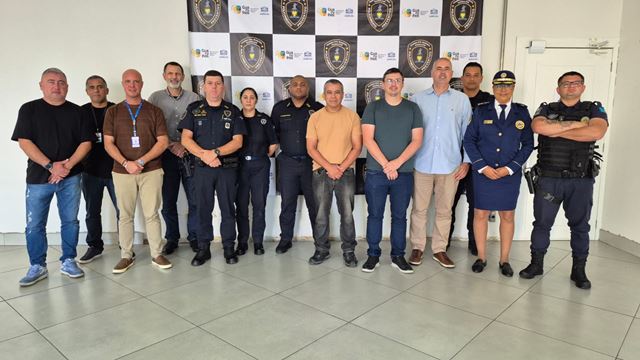 GCM de Guarulhos apresenta tecnologias de segurança à corporação de Mongaguá