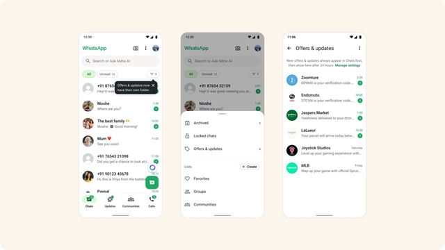 O WhatsApp está testando uma nova pasta para mensagens de grandes empresas