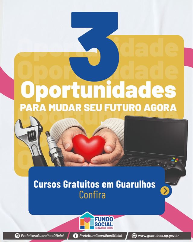 Fundo Social de Guarulhos recebe inscrições para cursos profissionalizantes gratuitos