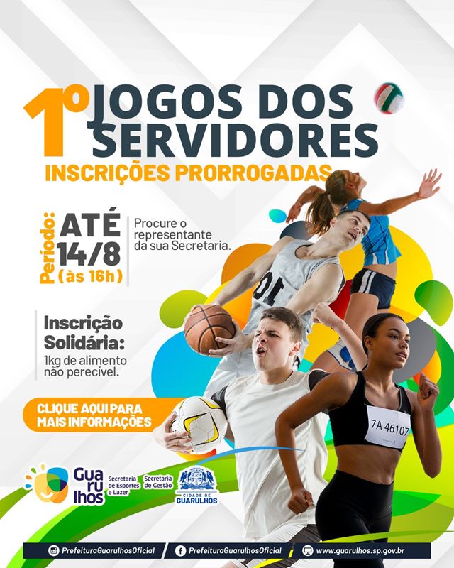 Inscrições para 1º Jogos dos Servidores vão até sexta-feira