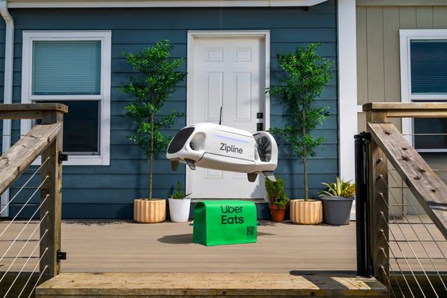 Uber adiciona drones da Zipline à sua rede de entregas do Eats