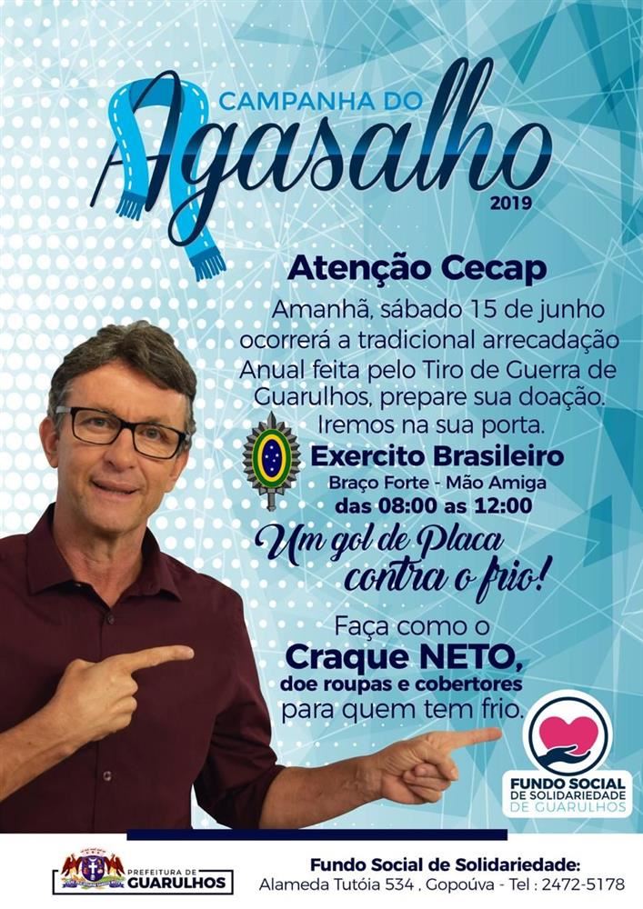 Cerimônia de encerramento da Campanha do Agasalho será na segunda-feira