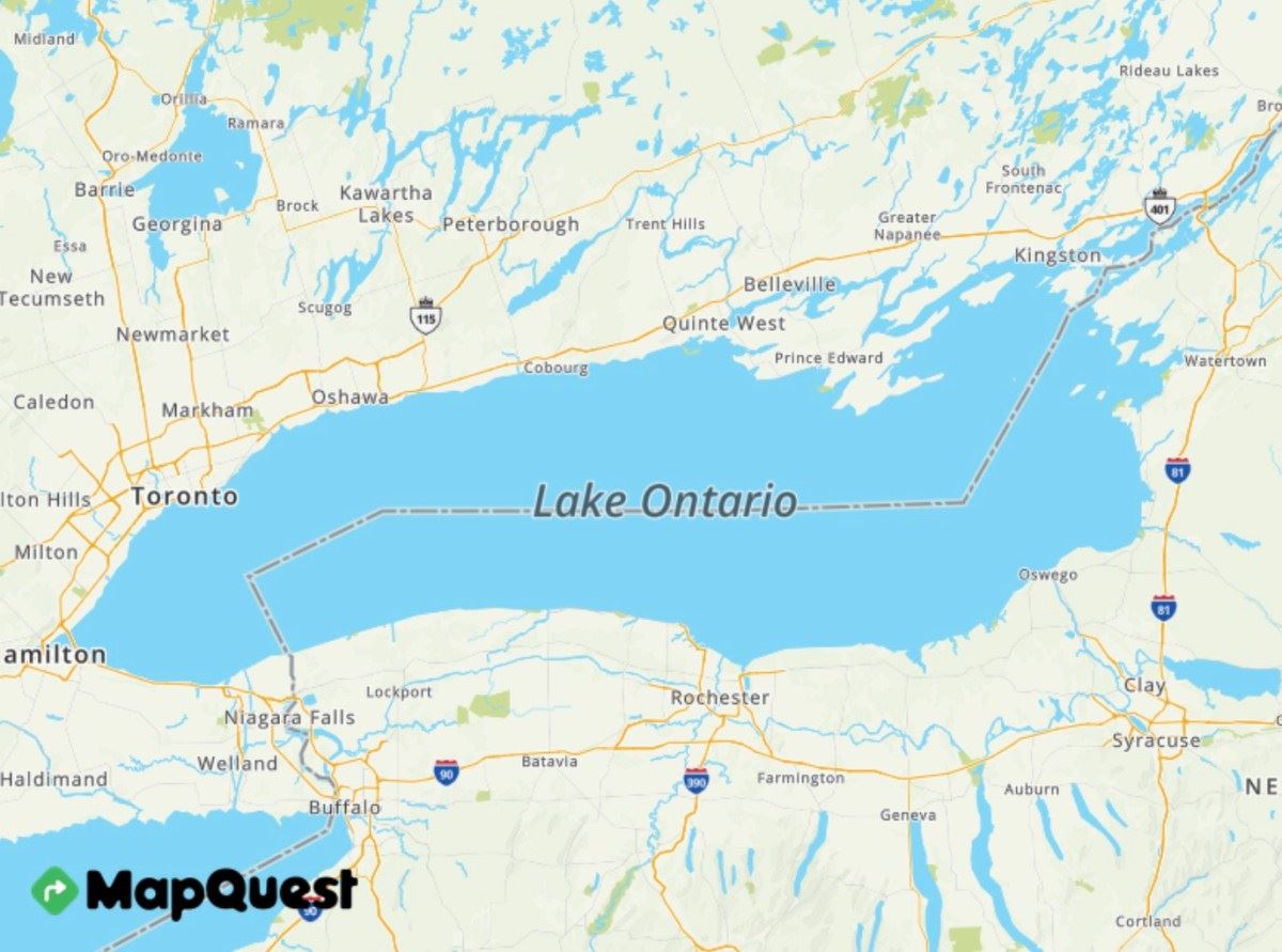 O aplicativo do MapQuest dispara para o 1º lugar em Navegação após se recusar a renomear o Lago Ontário