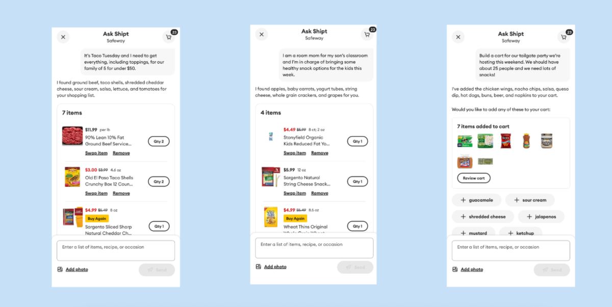 Shipt se torna o mais recente aplicativo de entrega com um assistente de compras de IA