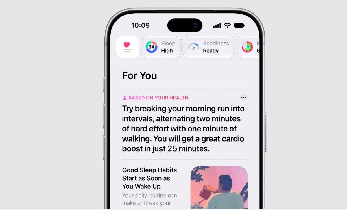 O aplicativo Saúde reformulado da Apple calculará sua idade de saúde e pontuação de prontidão