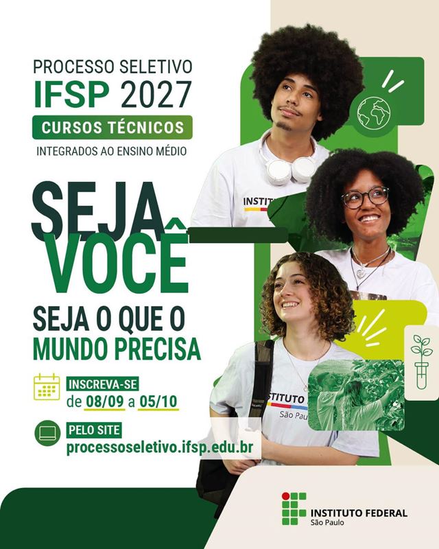 Campus Guarulhos do Instituto Federal oferece cursos gratuitos de informática e mecatrônica
