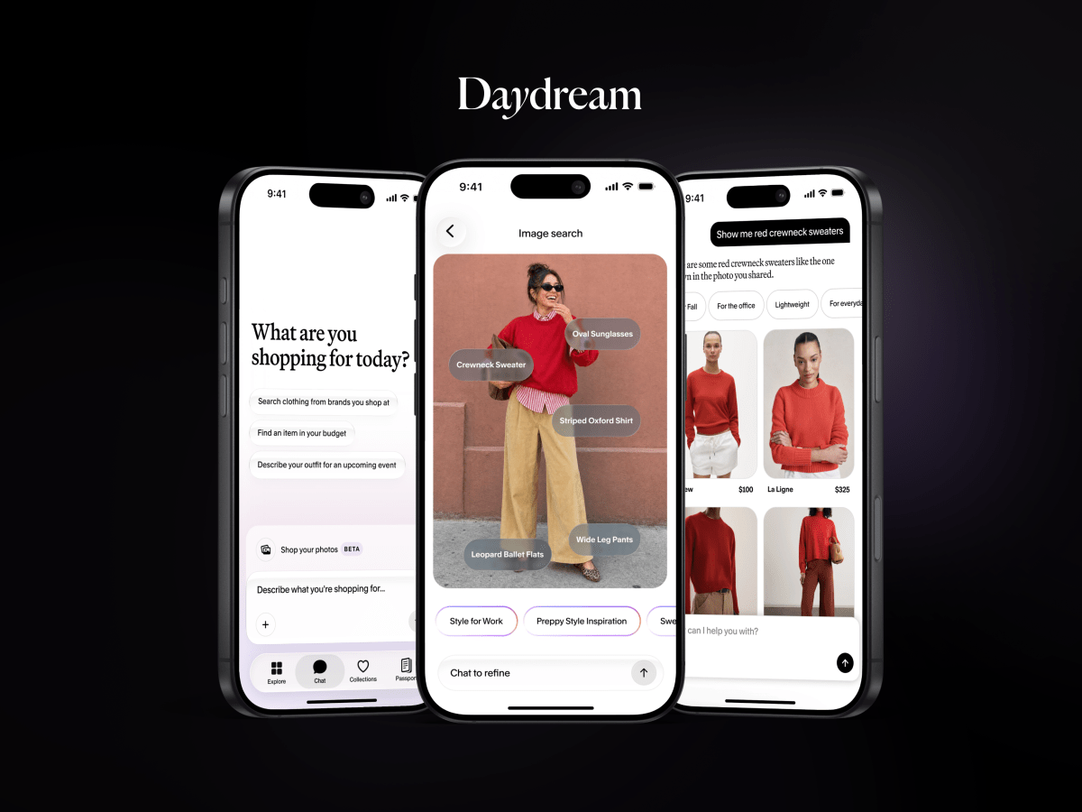 O aplicativo de moda Daydream usa a Apple Intelligence para ajudar você a comprar os looks do seu rolo da câmera