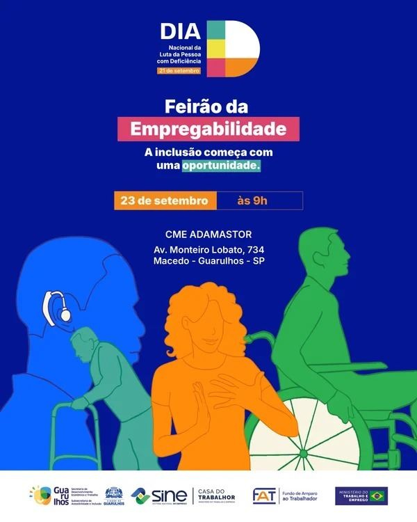 Adamastor recebe mutirão de empregos com 500 vagas exclusivas para pessoas com deficiência nesta quarta-feira