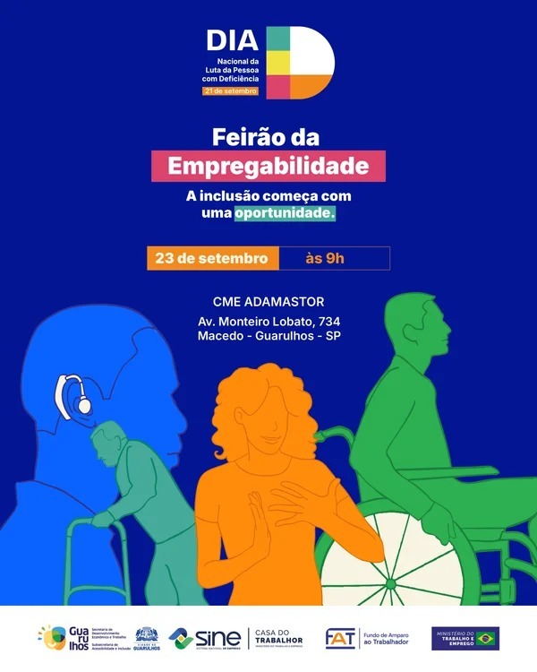 Adamastor recebe mutirão de empregos com 500 vagas exclusivas para pessoas com deficiência nesta quarta-feira