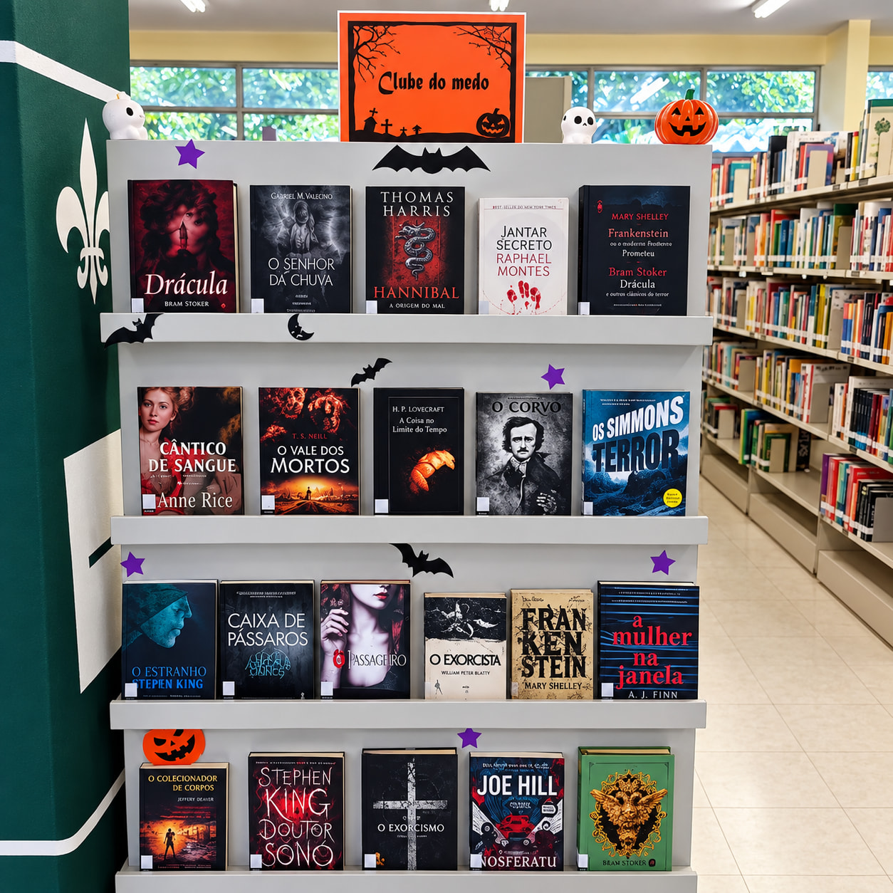 Biblioteca Monteiro Lobato apresenta temática de terror e suspense para celebrar o Halloween em outubro