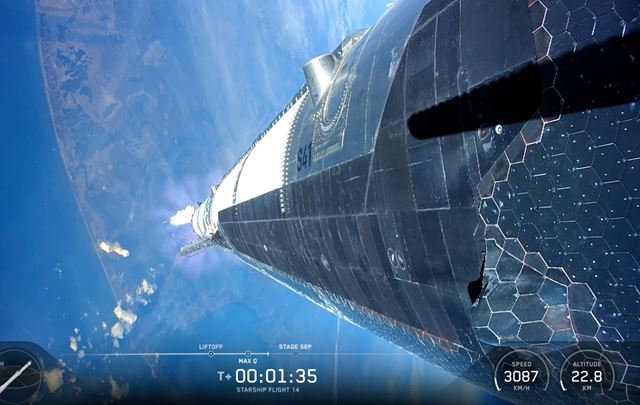O foguete Starship da SpaceX chega à órbita pela primeira vez