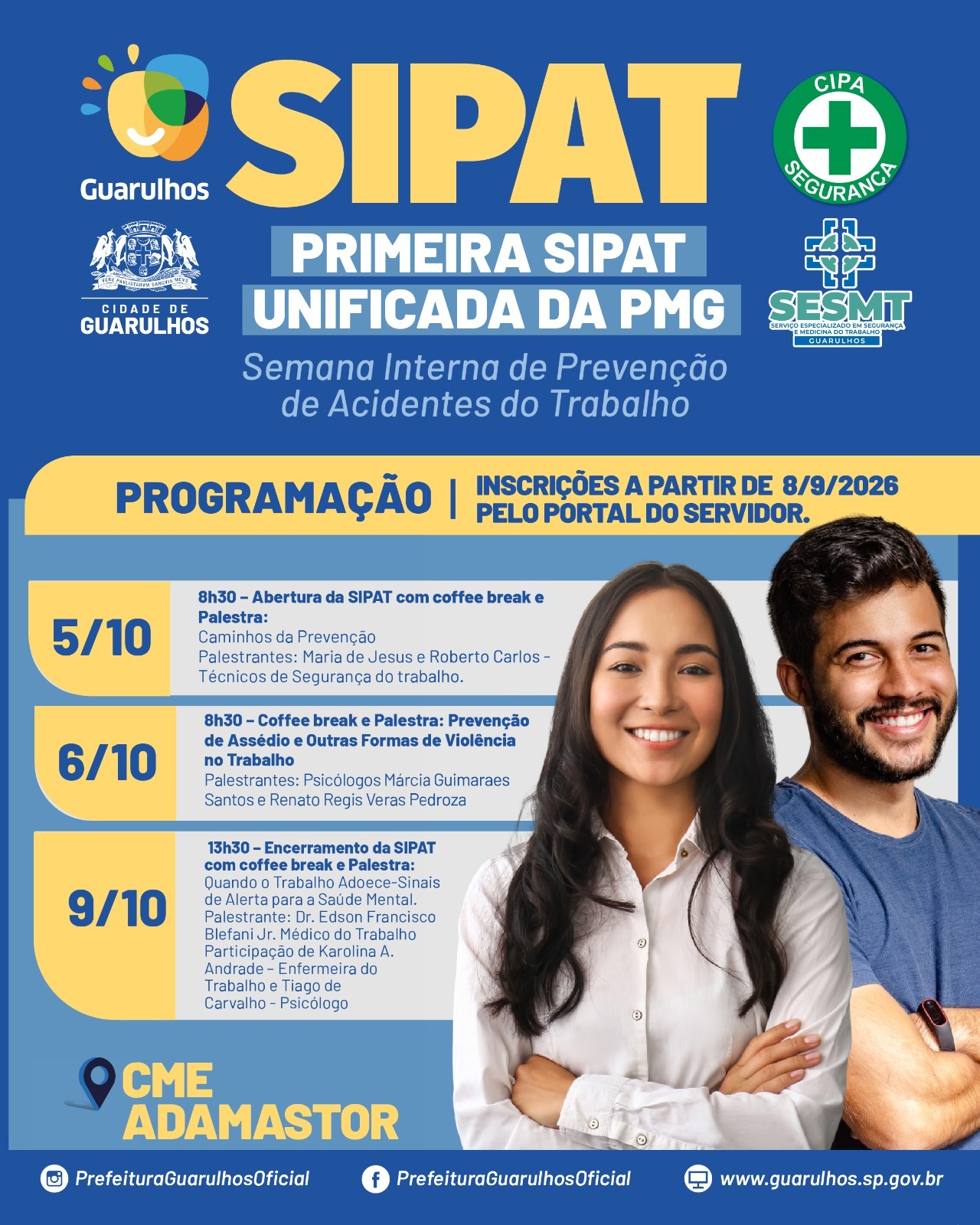Prefeitura de Guarulhos realiza a 1ª Sipat unificada na próxima semana