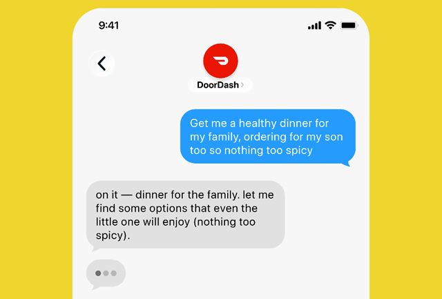 DoorDash lança um agente de inteligência artificial com o qual você pode conversar por mensagem para pedir comida