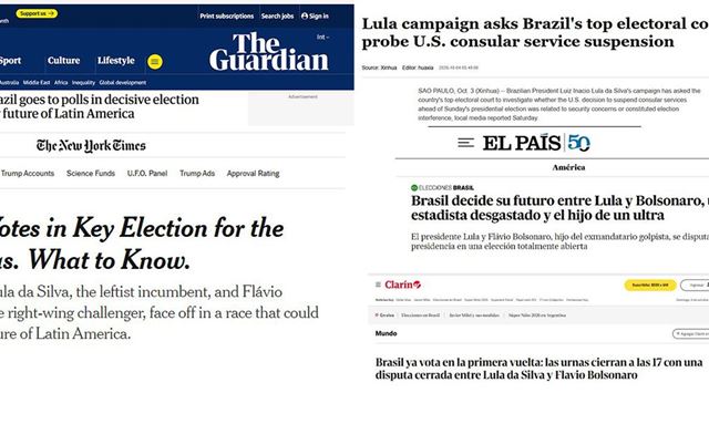Jornais dizem que voto no Brasil define geopolítica na América Latina